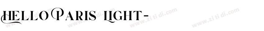 Hello Paris Light字体转换